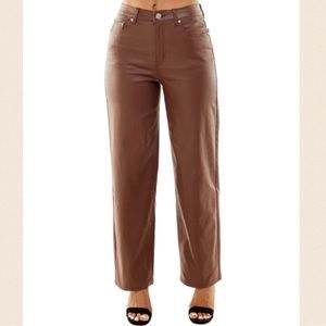 Almost Famous 90s Fit Faux Leather Pants